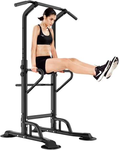 soges Power Tower Adjustable Height Pull Up & Dip Station Multi-Function Home Strength Training Fitness Workout Station