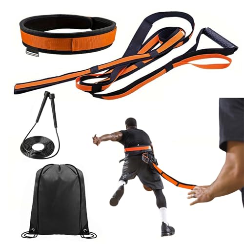 Speed Training Kit, Overload Running Resistance Harness & Resistance Band, Agility Training Equipment for Football, Strength Training Band for Youth, Adult, Athletes