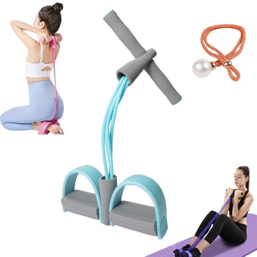 21 Fitness Resistance Bands-4 Tube Pedal Ankle Puller - color: C