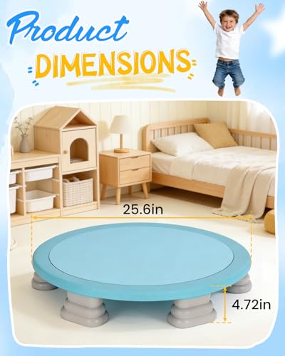 Mini Trampoline for Kids, Rebounder Bouncing Board with Non-Slip Base, Sensory Trampoline for Autism Kids, Rebound Jumping Board for Indoor Outdoor Play Autism Sensory Development Ideal Gift
