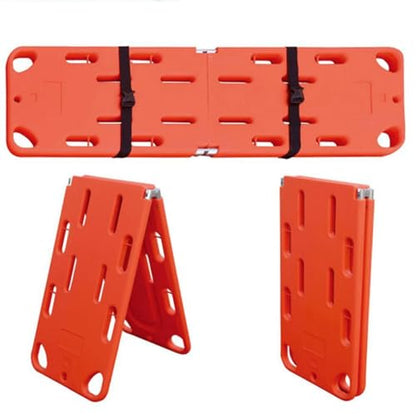 Foldable Spine Board Stretcher, Durable PE Material, Lightweight & Portable, High Load Capacity 350.5 lbs, 12 Handholds & 8 Strap Positions, Ideal for EMTs and Rescue Professionals
