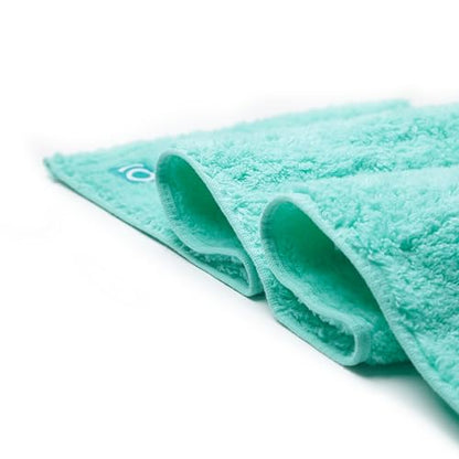 Eco Friendly Gym Towel for Working Out - Soft and Absorbent Cotton Exercise - No Synthetic Microfibers or Plastics - Sweat Towel for Gym, Fitness, Sports, Yoga - Aqua - 1 Pc