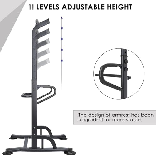 soges Power Tower Adjustable Height Pull Up & Dip Station Multi-Function Home Strength Training Fitness Workout Station