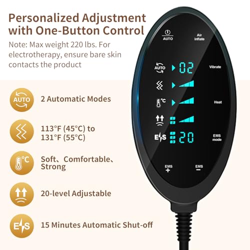 Electric Lumbar Traction Device,Lower Back Massager,Back Traction Device with Adjustable Airbags for Lumbar Pain Relief,Dynamic Traction,3-Level Vibration & 113–131℉ Heat