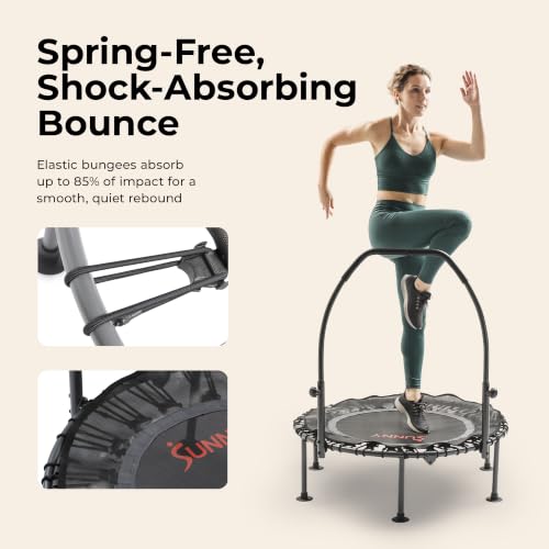 Sunny Health & Fitness 36"/40"/48" Bungee Exercise Trampoline with Handlbar - size: 40" trampoline