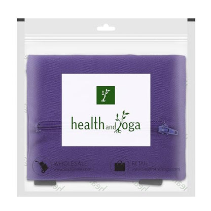 HealthAndYoga(TM) Yoga Sand Bags - Double Bag with Inner Waterproof Bag - Prop for Adding Weight and Support (Purple)