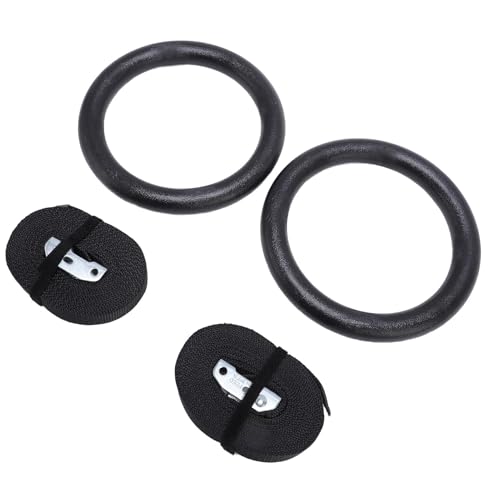 Gymnastic Rings with 15ft Straps, 300kg/660lbs Capacity, Adjustable Exercise Rings for Calisthenics, Home Gym & Outdoor Fitness Training, High Stability ABS Polyester Material