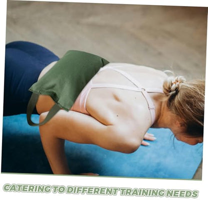 2Kg Weighted Sandbag for Yoga and Fitness Durable Canvas Bag with Handle Empty Design for for Training Dance and Exercise Activities