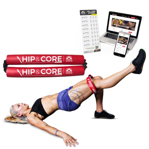 Crossover Symmetry Hip & Core System - Loop Resistance Home Workout Bands to Stretch and Strengthen Legs, Butt, Hips, Thighs and Glutes, Includes Online Exercise & Training Guide