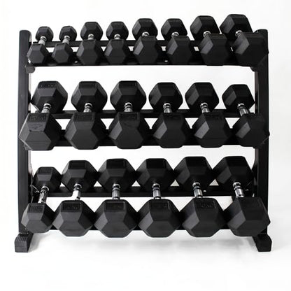350-550 lbs Rubber Hex Dumbbells with Rack Free Weight for Home Gym, Durable Rubber Dumbbell with Storage,Coated Cast Iron Weight Strength Training Dumb bell Exercise Fitness Equipment - style: 350 lb