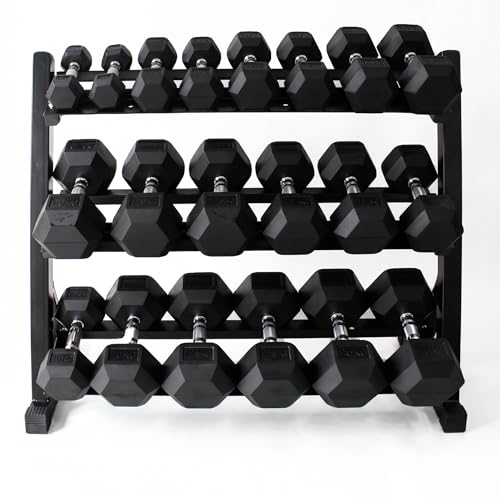 350-550 lbs Rubber Hex Dumbbells with Rack Free Weight for Home Gym, Durable Rubber Dumbbell with Storage,Coated Cast Iron Weight Strength Training Dumb bell Exercise Fitness Equipment - style: 350 lb