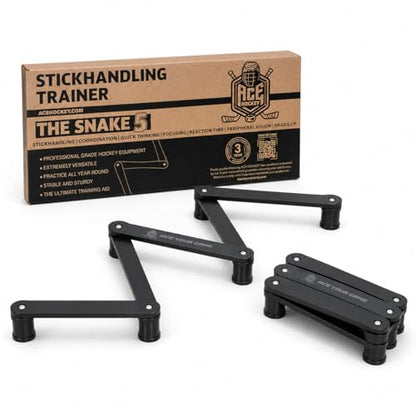 ACE HOCKEY The Snake Stickhandling Trainer – Adjustable Hockey Training Aid for Puck Control, Quick Hands, Reaction Time & Coordination – Snake 5, Snake 7 & Elevated Styles - style: Snake 5