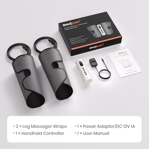Leg Compression Massager for Circulation and Pain Relief Fsa, Air Compression Calf Massager with 3 Modes 3 Intensities 2 Timing, for Restless Legs Syndrome Relief, Wellness Gift for Mom Dad