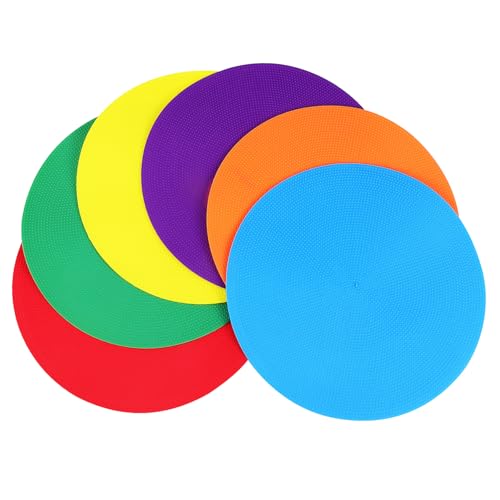 Abaodam 6pcs Agility Dots Spot Markers for Sports Training Lightweight Non-Slip Floor Dots for Classroom Fitness and Agility Drills