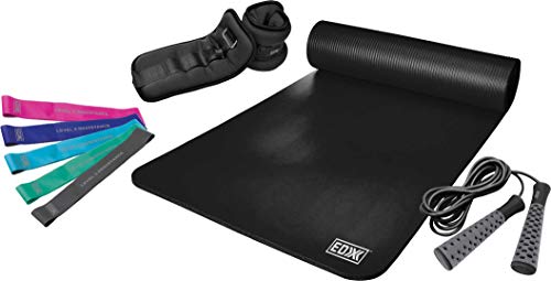 EDX 9 Piece Full Body Workout Kit, Black