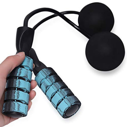 Ropeless Jump Rope，Cordless skipping Rope Tangle-Free Rapid Speed Skipping Ropes for Fitness Weighted Jump Rope Workout for Men, Women, Kids Indoor and Outdoor-Blue