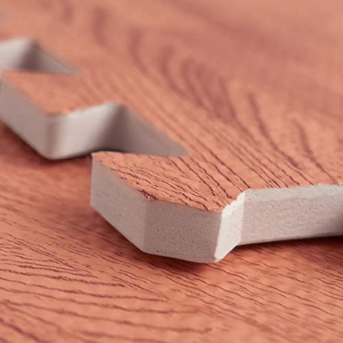 FixtureDisplays® Interlocking Exercise Mat, 1/2 Inch, 24x24 Inch Dark Wood Grain EVA Foam Floor Tiles – for Home Gym, Fitness Equipment Mat, Kids Play Mat, 25-Packs (100 Sq Ft) 119950NEW-NF