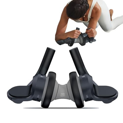 Fitness Ab Roller Wheel with Elbow Support Abdominal Trainer Roller Workout Equipment for Core Strength Training for Men and Women