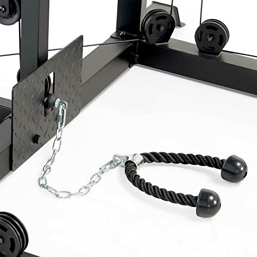 Marcy Smith Machine Cage System Home Gym Multifunction Rack, Customizable Training Station - color: White