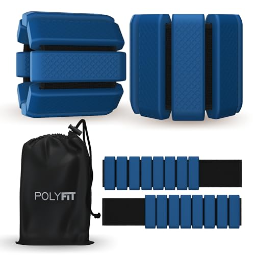 Polyfit Wrist & Ankle Weights - 1 Pair - Wearable Ankle Weights for Women and Men - Wearable Bracelet for Exercise, Yoga, Walking, Running, Dance, Barre, Pilates, Cardio, Aerobics - color: DARK BLUE