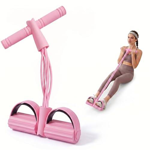 6 Tube Foot Resistance Bands with Handles, Workout Resistance Bands for Arms & Legs, Fitness Stretch Bands for Women Exercise & Yoga Full Body Workout