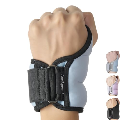 Wrist Weights with Thumb Loops Lock for Men Women 1lb*2 2lbs*2 3lbs*2 Ankle Weights Weighted Gloves for Running Strength Training Walking Exercises - color: Ocean, size: 2 lbs x 2
