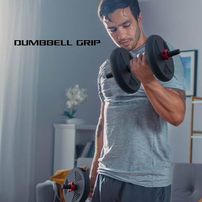 SmartBell Gym, 60 lbs. 4-in-1 Adjustable Interchangeable Dumbbell, Barbell, and Kettlebell Weight Set, Black