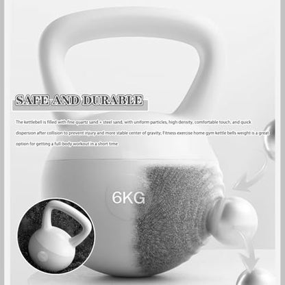 Kettlebell Home Fitness Women Soft Kettlebell Weights, New PVC Soft Rubber Kettle Ball, Does Not Damage The Floor, Practice Hip/body Shaping(Purple-2.5kg)
