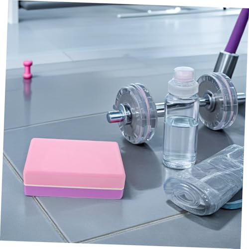 2pcs Yoga Blocks High Density Eva Foam Non-slip Surface Beveled Edges Supportive Gym Blocks for Pilates Meditation Balance Stability Beginners Workout Equipment