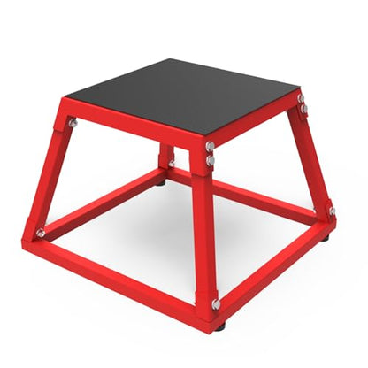Steel Plyometric Jump Box, 12-30 Inch Anti-Slip Plyo Box with Textured Rubber Top, Jump Bench , Step Up Exercise Platform for Box Jumps, Step-Ups, Dips, and Push-Ups Targeting for Home Gym Workouts