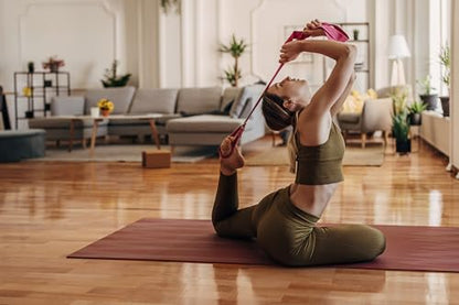 Everyday Yoga Strap with Metal D-Ring Athletic Stretching, 6ft/8ft/10ft - color: True Navy, size: 8 Foot