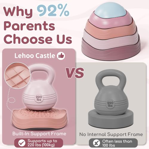 Lehoo Castle Stepping Stones for Kids, Toddler Girl Sensory Outdoor Toys - color: Pink
