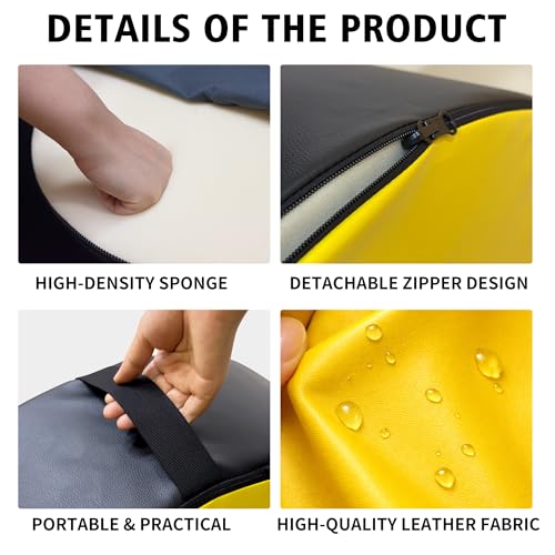 Football Tackle Wheel – High-Density 3080 Foam Tackling Dummy with Strap – Waterproof PU Leather Agility Ring for Youth Football Practice & High School Training