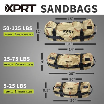 Workout Sandbag for Heavy Duty Workout Cross Training 7 Multi-positional Handles - Color Army Green/Black/Camo