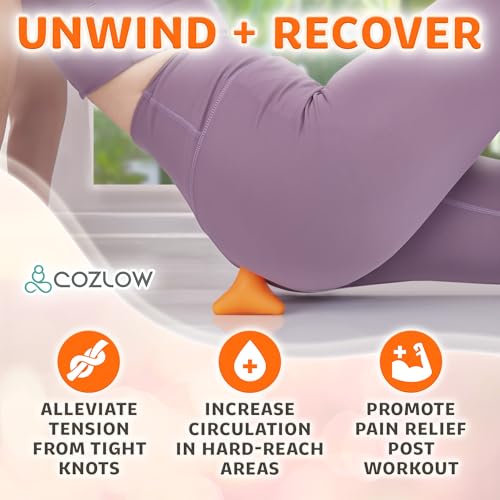 Trigger Point Massage Tool - Pyramid Shaped 4 Point Massager Ball - Muscle Knot Release - Myofascial Wellness Therapy - Back, Feet, Psoas Pain