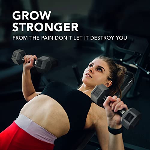 Yes4All Rubber Grip Encased Hex Dumbbell – Hand Weights With Anti-Slip 5-50 LBS Single - color: A. 5 Pounds