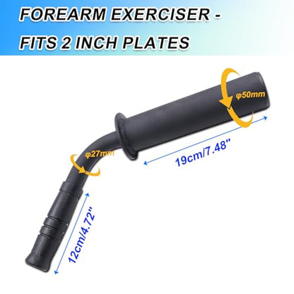 Wrist Strengthener Forearm Hammer Lever Bar for Arm Wrestling Exercises Fits 2" or 1" Plates Arm Grip Workout Strength Trainer Forearm Exerciser