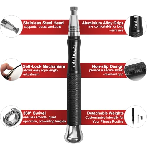 Speed Weighted Jump Rope with Secure Lock Mechanism, 360° Smooth Swivel, Non-Slip Matte Textured Handles, Features 2 Performance Cords for Effective Fitness Workouts