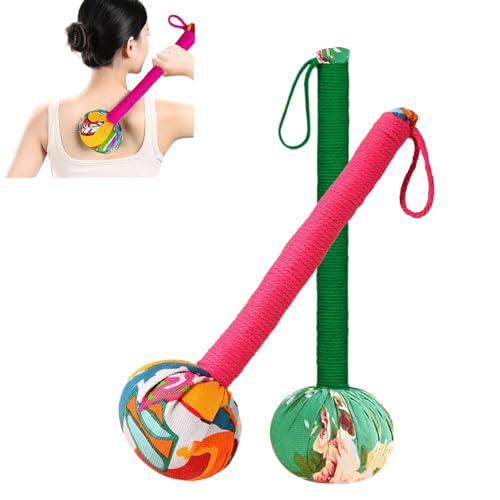 Traditional Moxa Stick Massager - Handheld Mugwort Massage Hammer for Pain Relief, Muscle Relaxation, Acupressure - Ergonomic Grip with US Design Patent.(Red, Light Green) - color: Red, Light Green