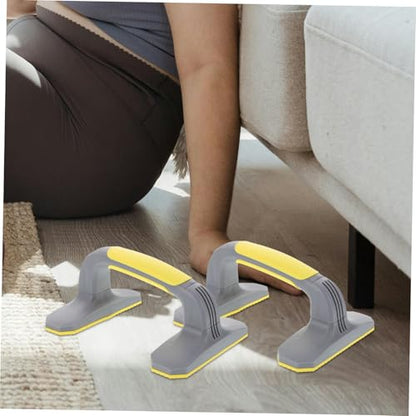 2Pcs Pushup Handles for Floor Workout Anti-slip Soft Plastic Bars with Stable Grip and Bottom Pads Portable Strength Training Equipment for Home Fitness and Body Sculpting