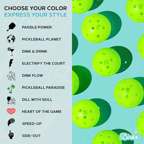 Dink Ink Pickleball Stamper – Fun Way to Mark Your Pickleballs | Great Gift for Pickleball Lovers | Easy to Use | No Mess | Long-Lasting Ink | Perfect Stocking Stuffer for The Holiday - color: Paddle Power
