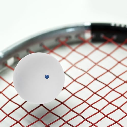 LIOOBO 2pcs Rubber Single Dot Squash Balls for Beginner Training, Hand Eye Coordination Reaction Trainer, Indoor Outdoor Use, Elastic Bounce Sports Equipment