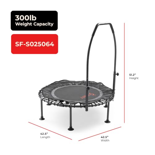 Sunny Health & Fitness 36"/40"/48" Bungee Exercise Trampoline with Handlbar - size: 40" trampoline