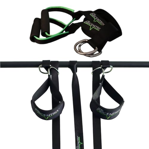 AbSling 2.0 – Premium Hanging Suspension Trainer for Core & Upper Body Strength Training | Heavy-Duty Gym-Grade Ab Slings for Hanging Leg Raises, Abdominal Workouts & Six-Pack Sculpting | Cutting-Edge Two-Pulley Training System Makes Strengthening Easier