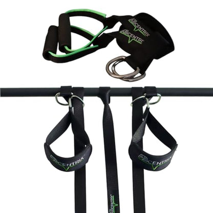 AbSling 2.0 – Premium Hanging Suspension Trainer for Core & Upper Body Strength Training | Heavy-Duty Gym-Grade Ab Slings for Hanging Leg Raises, Abdominal Workouts & Six-Pack Sculpting | Cutting-Edge Two-Pulley Training System Makes Strengthening Easier