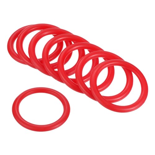 M METERXITY Carnival Toss Rings - Plastic Round Throw Hoops Apply to Parties/Interactive Games - color: Red, size: 1.57"