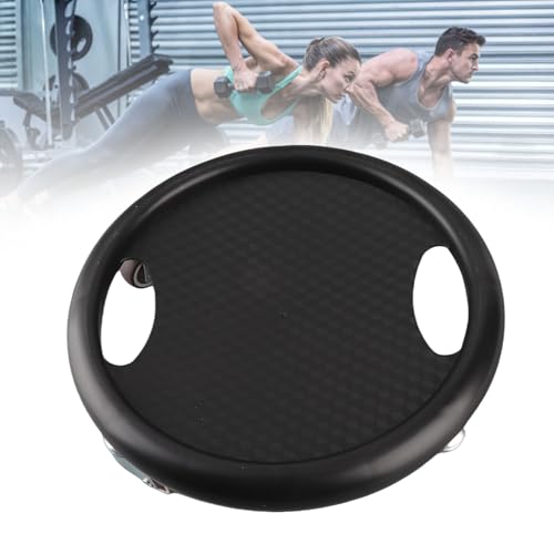 Keenso Core Slider Ab Workout Sliding Disc with PU Plastic Metal Build 4 Universal Rollers for Core Training Home Gym Exercise for Men and Women