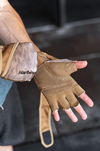 Harbinger Pro Wristwrap Gloves 2.0 for Weightlifting, Training, Fitness, and Gym Workouts with Wrist Support