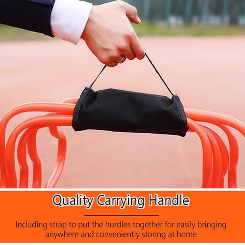 Agility Training Mini Hurdles, Lightweight Portable Agility Speed Hurdles, Soccer Training Equipment with Carry Bag, for Indoor and Outdoor Sports(50cm/20in)
