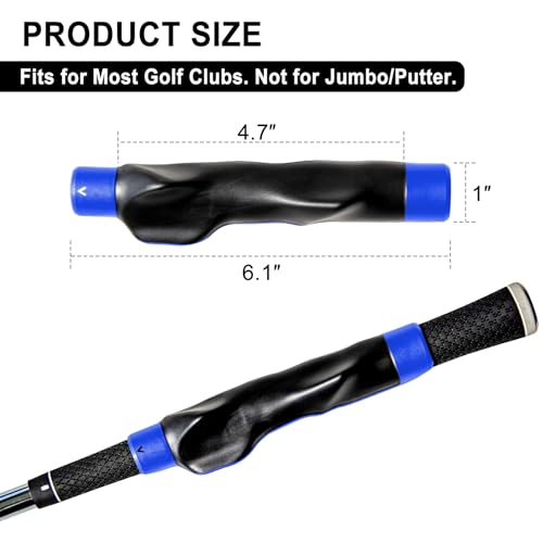 Golf Grip Trainer Right Hand, Grip Trainer Golf Club, Correct Hand Position - color: blue